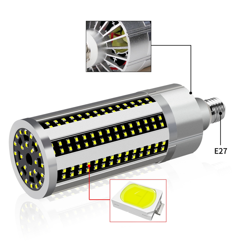AC100-277V-E27-60W-No-Strobe-Fan-Cooling-312LED-Corn-Light-Bulb-Without-Lamp-Cover-for-Home-Decor-1520009-5