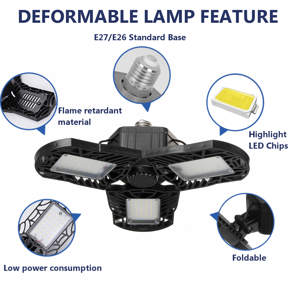 AC85-265V-LED-Garage-Light-Bulb-E27-E26-Ceiling-Fixture-Shop-Workshop-Deformable-Lamp-Timing-Kit-1710060-4