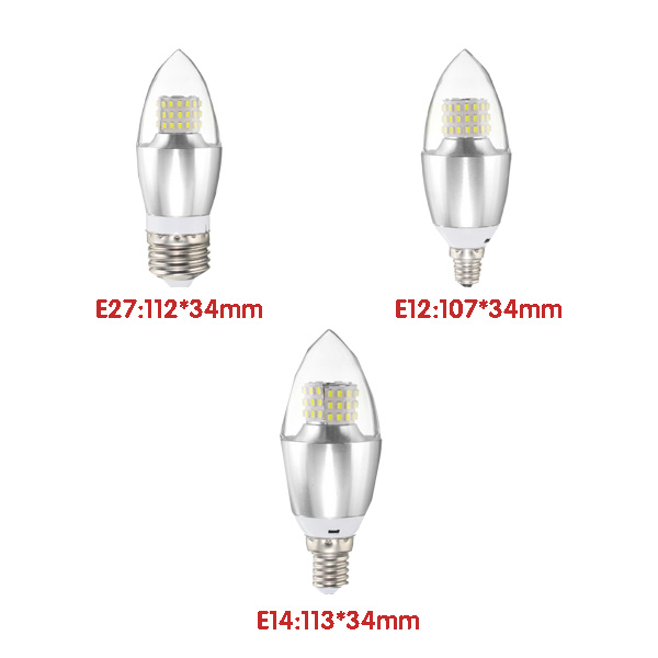 E14-E12-E27-7W-470LM-60-SMD-3014-LED-White-Warm-White-Glass-Candle-Bulb-Light-Non-Dimmable-AC85-265V-1040428-5