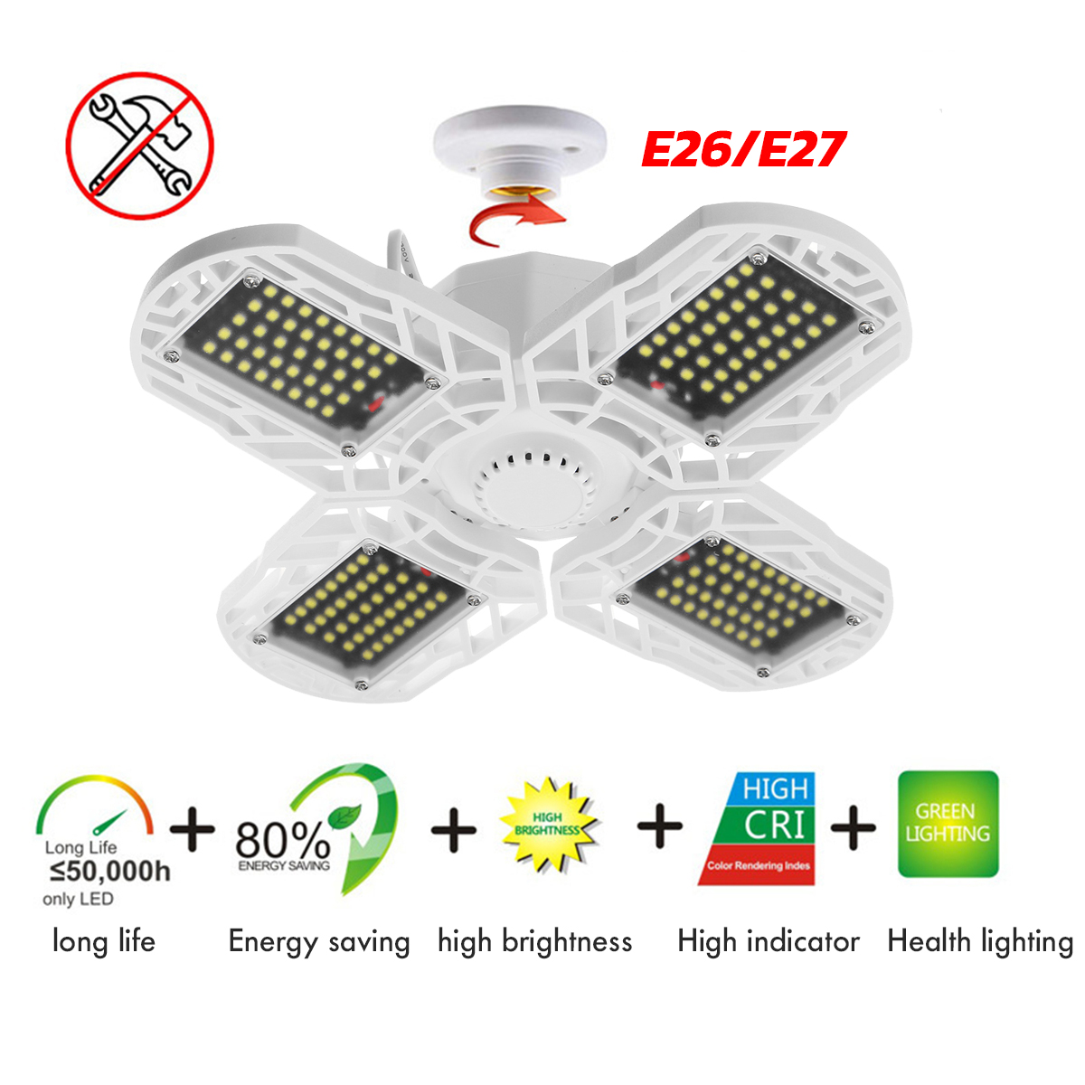 E27-LED-Garage-Light-Bulb-Ceiling-Fixture-Shop-Workshop-Deformable-Lamp-Remote-1710072-2