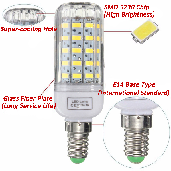 E27E14E12B22G9GU10-Dimmable-6W-AC110V-LED-Bulb-WhiteWarm-White-60-SMD-5730-Corn-Light-Lamp-1036593-2
