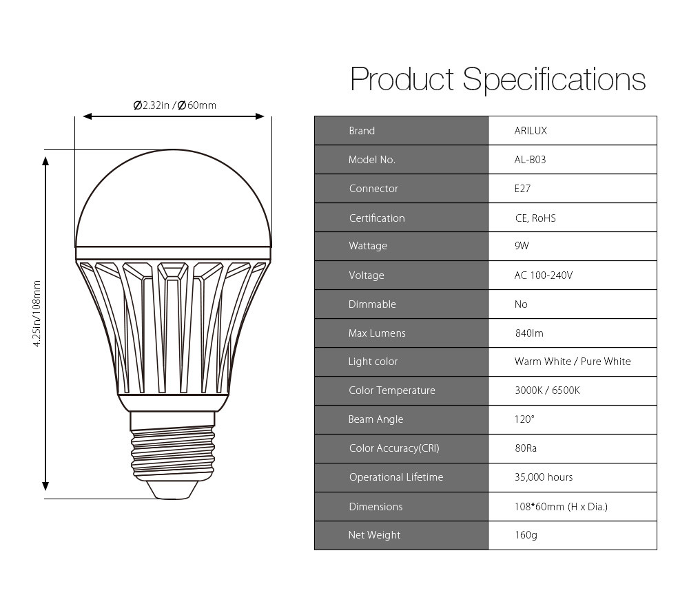 HL-LS03-E27-9W-Warm-WhitePure-White-Non-dimmable-LED-Globe-Light-Bulb-AC100-240V-1039538-4