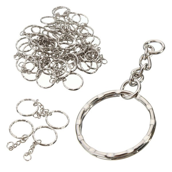 50Pcs-55mm-Keyring-Blanks-Silver-Tone-Keychain-Key-Fob-Split-Rings-4-Link-Chain-1009566-1