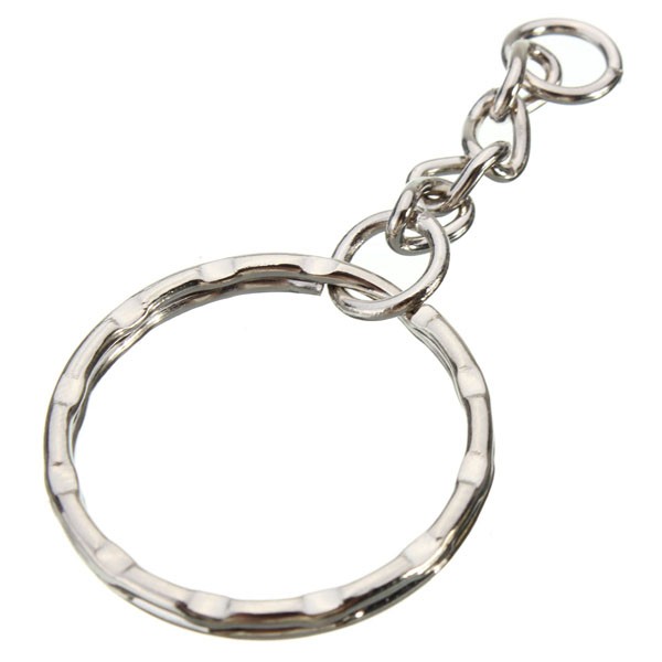 50Pcs-55mm-Keyring-Blanks-Silver-Tone-Keychain-Key-Fob-Split-Rings-4-Link-Chain-1009566-6