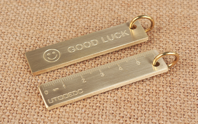 60mm-EDC-Copper-Keychain-Good-Luck-Ruler-With-Key-Ring-1173006-6