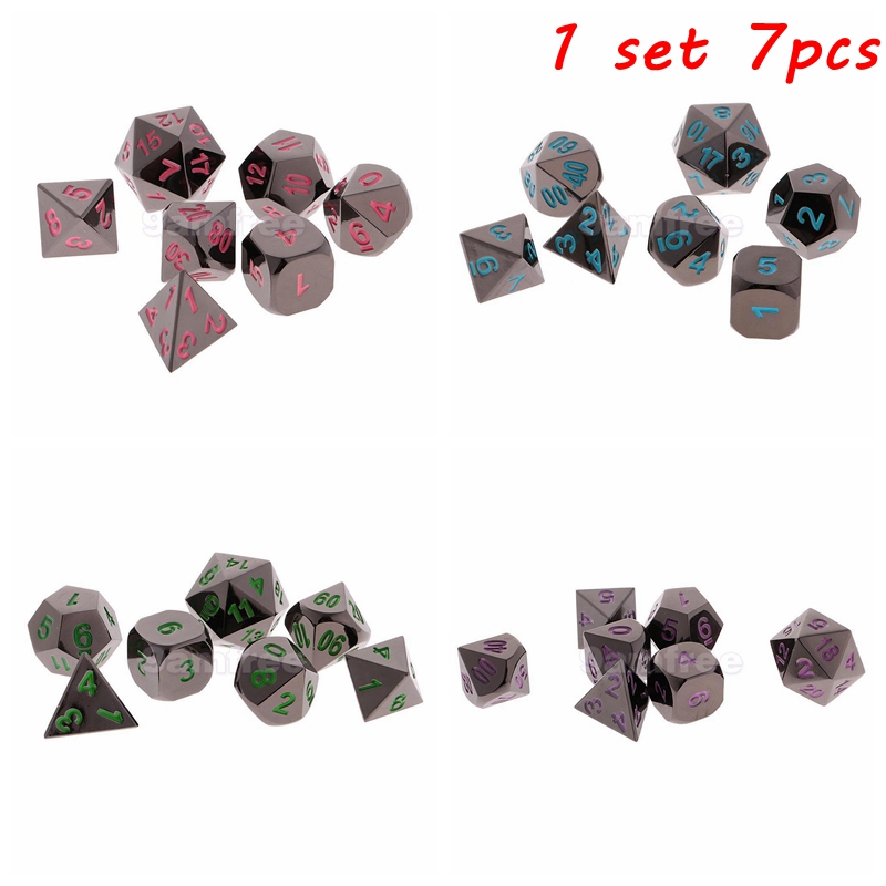 7-Pcs-Zinc-Alloy-Multisided-Dice-Set-Role-Playing-Games-DiceS-Gadget-With-Bag-1262270-1