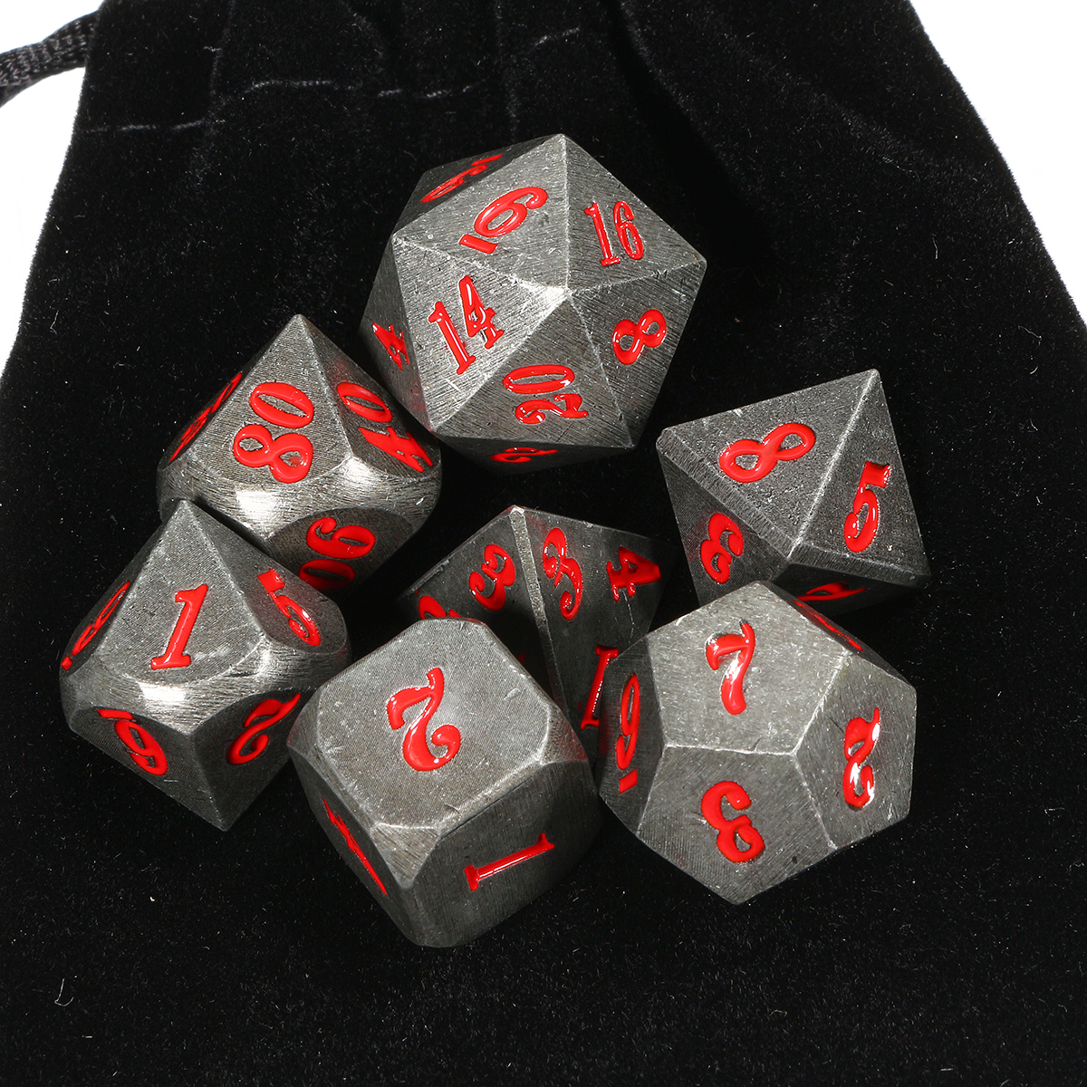 Antique-Metal-7-Pcs-Multisided-Dice-Heavy-Metal-Polyhedral-Dices-Set-w-Bag-1292360-7