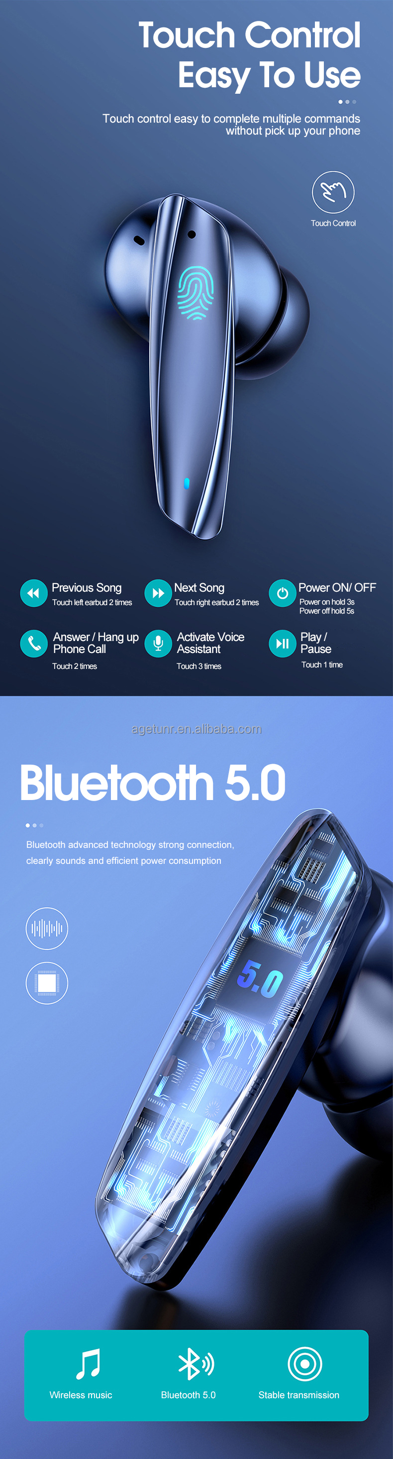Bakeey-S32-TWS-bluetooth-Earphones-V50-Gaming-Waterproof-Headphones-Sport-Touch-Earpbubs-Handsfree-S-1855985-4