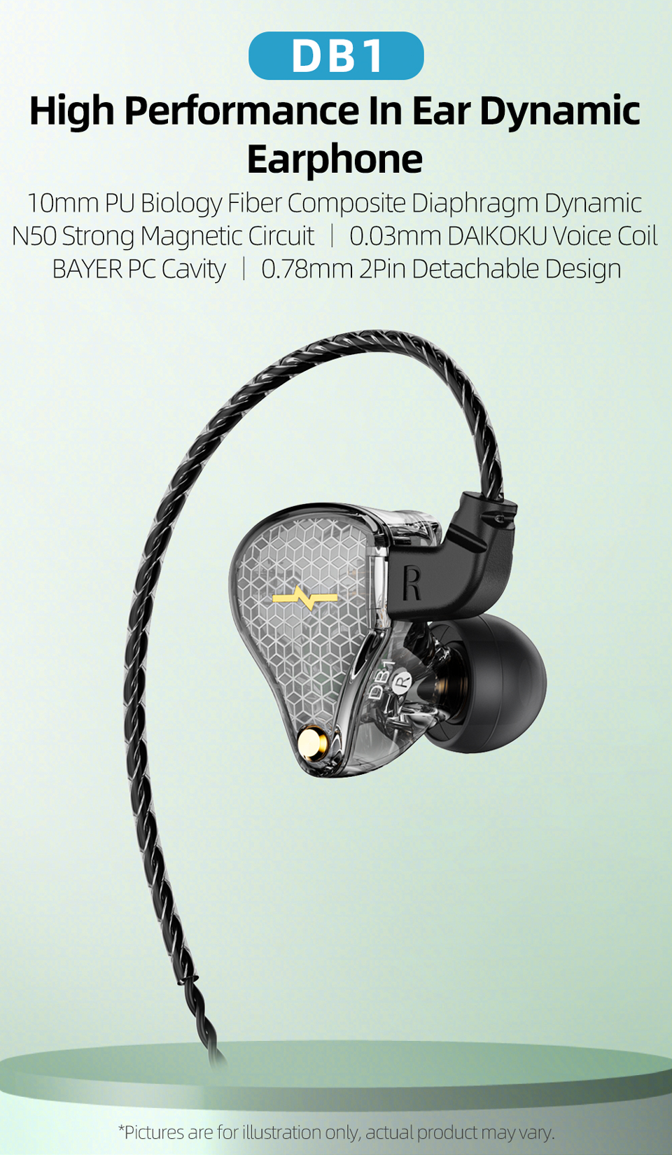 NiceHCK-DB1-HIFI-Music-In-Ear-Earphone-10mm-Dynamic-Driver-Audiophile-Earbud-Studio-Earplug-2Pin-Det-1936892-2