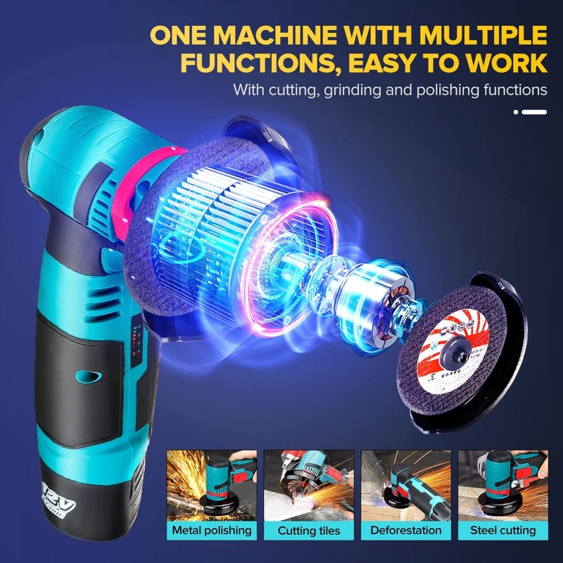 1500rpm-1200mAh-12V-Brushless-Angle-Grinder-Electric-Polishing-Grinding-Machine-w-12pcs-Batteries-1856351-7