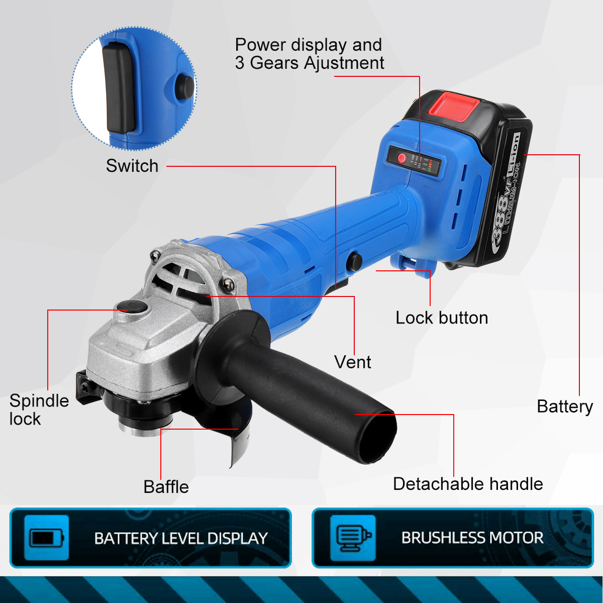 388VF-125MM-1500W-Cordless-Brushless-Angle-Grinder-Electric-Polisher-W-None12-Battery-Cutting-Sand-D-1879525-3