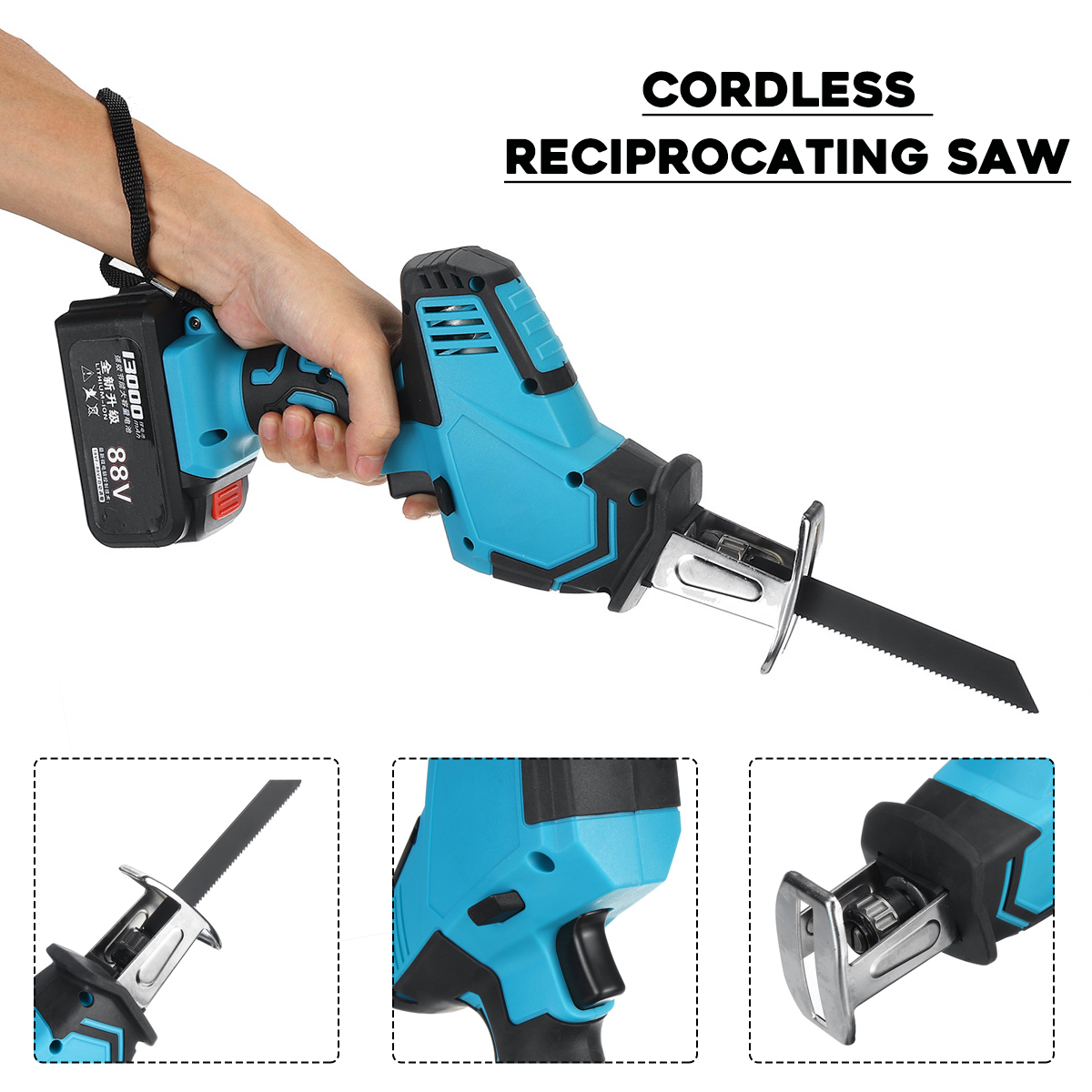 26V88V-6000mAh13000mAh-Cordless-Reciprocating-Saw-Electric-Lithium-Sabre-Saw-with-5-Saw-Blades-1585004-3