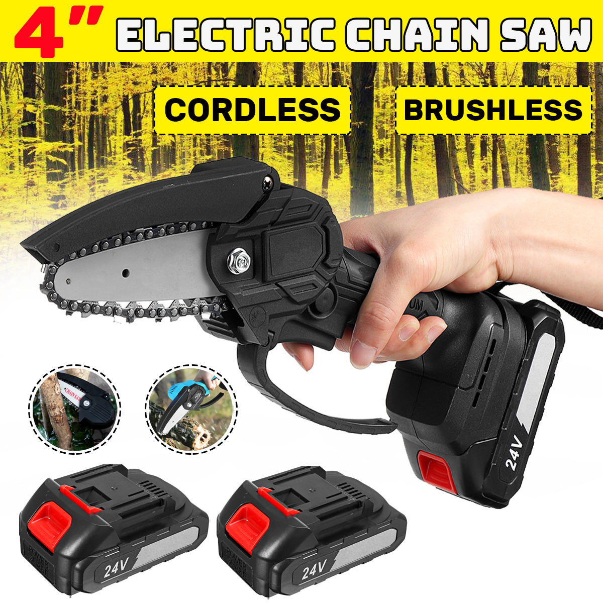 4inch-24V-Rechargeable-Brushless-Electric-Chain-Saw-Woodworking-Tool-Wood-Cutter-ChainSaws-W-12pcs-B-1858870-1