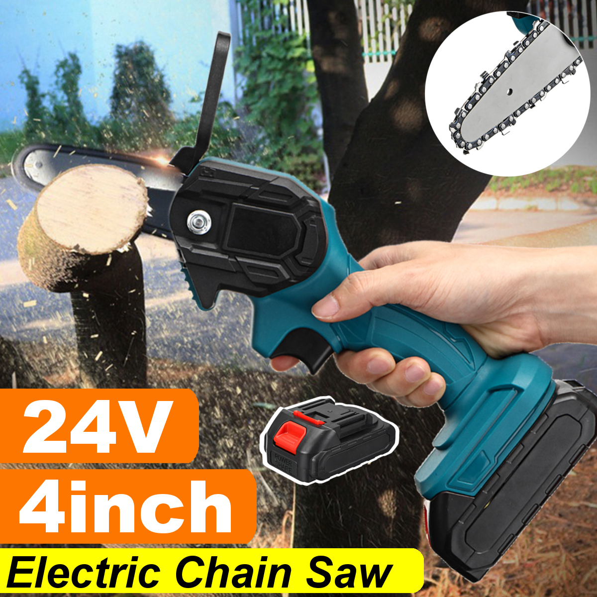 550W-24V-4-Mini-Cordless-One-Hand-Electric-Chain-Saw-Woodworking-Wood-Cutter-W-1pc-Battery-1771798-1