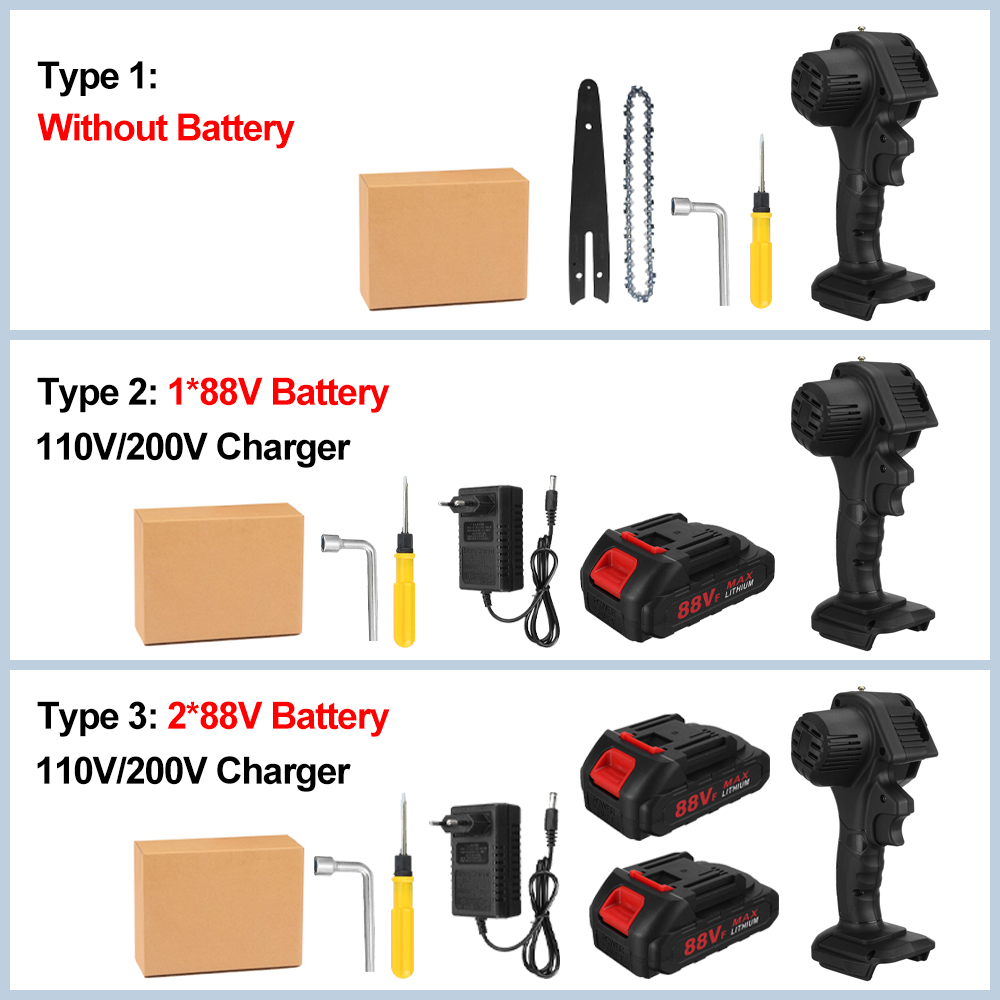 6Inch-1200W-21V-Electric-Chain-Saw-Pruning-ChainSaw-Cordless-Woodworking-Cutter-Tool-W-012pcs-Batter-1805854-11