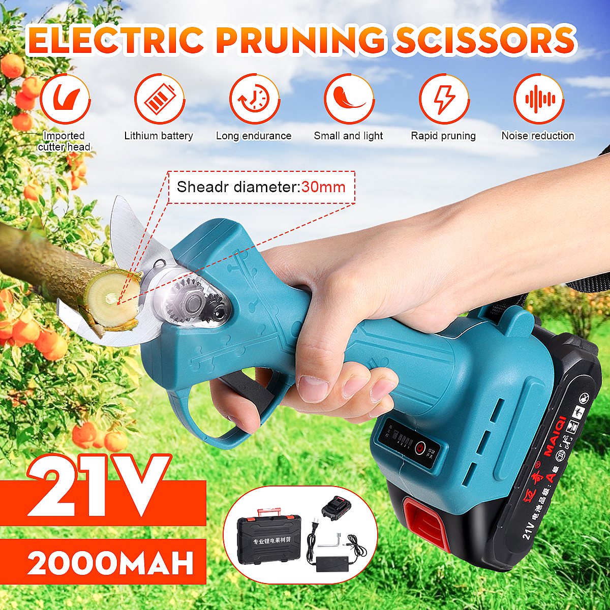 21V-Wireless-Rechargeable-Electric-Pruning-Scissors-Branch-Cutter-Garden-Tool-W-Battery-1743321-1