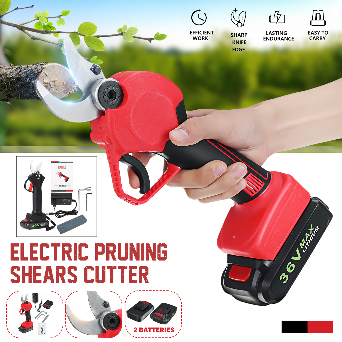 36V-Cordless-Electric-Pruning-Shears-Tree-Branches-Cutter2-Rechargeable-Battery-1660288-1