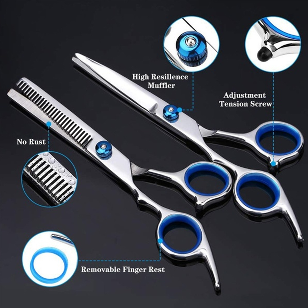 9pcs-Hair-Scissors-Cutting-Thinning-Shears-Comb-Clips-Scissors-Kit-1691855-7