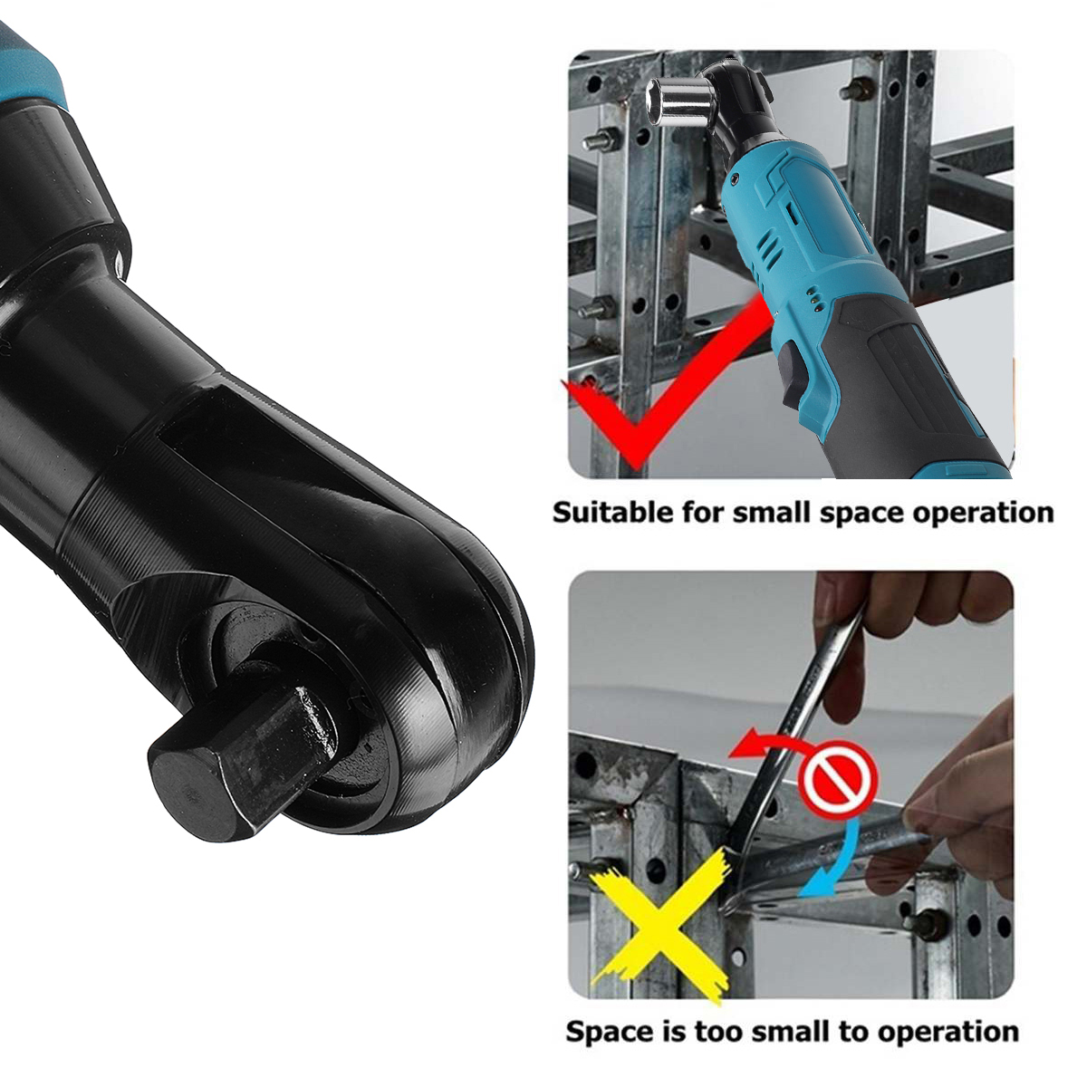 12V-65Nm-38quot-Cordless-Electric-Ratchet-Wrench-Tool-LED-Electric-Wrench-W-1pc-Battery-1757429-4