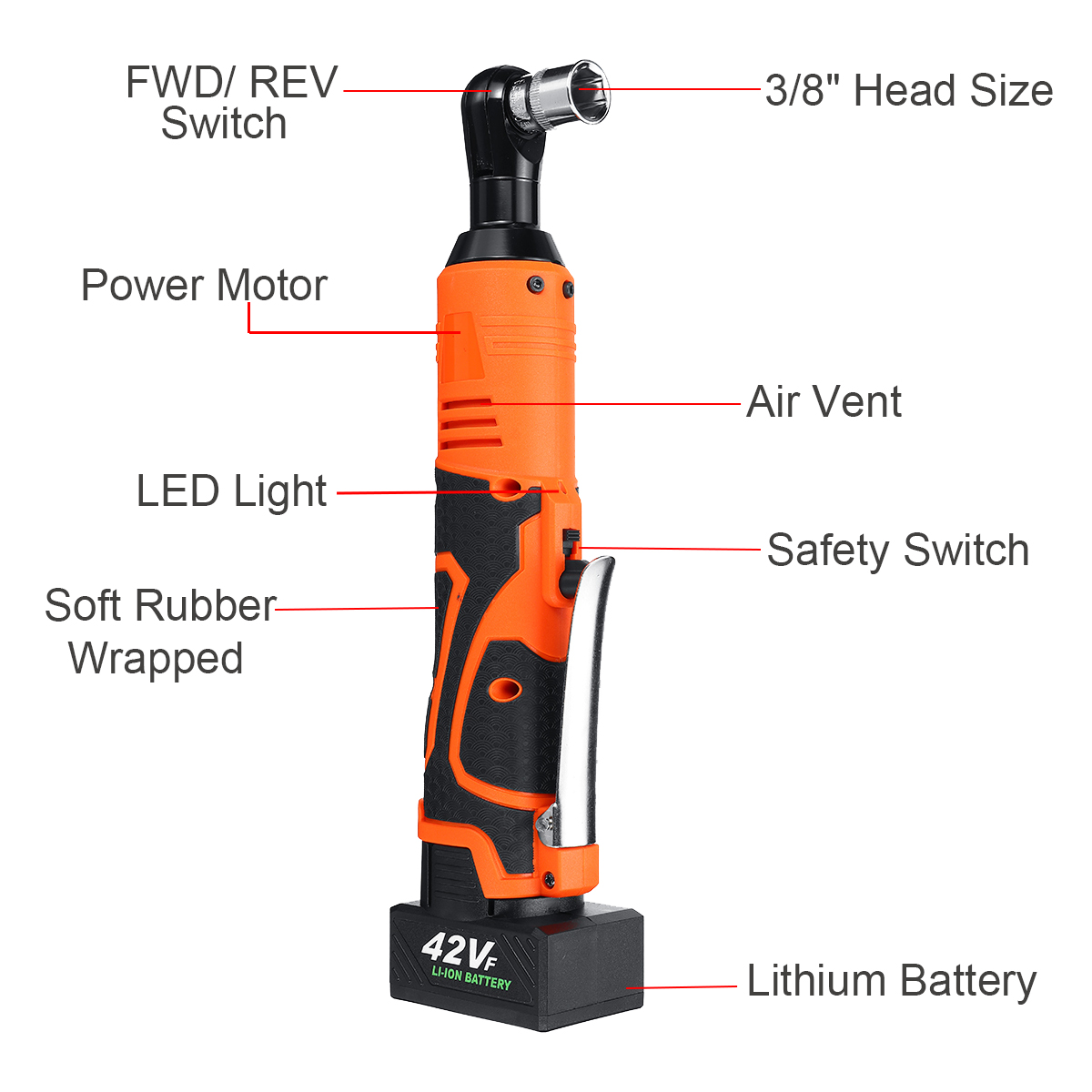 42V-90Nm-LED-Cordless-Electric-Ratchet-Wrench-38-Inch-Chuck-Right-Angle-Wrench-W-2Pcs-Battery-Kit-1552994-8