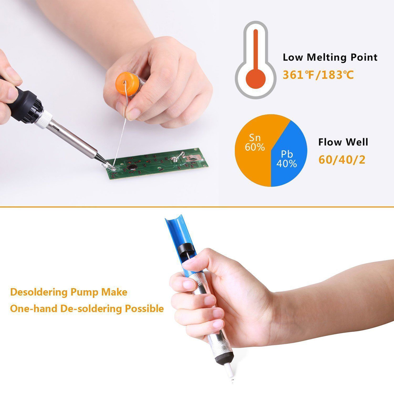 15Pcs-60W-110V220V-Adjustable-Temperature-Electric-Solder-Iron-Welding-Tool-Tweezer-Desoldering-Pump-1359965-6