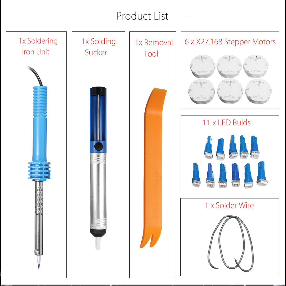 6-X27-168-Speedometer-Cluster-Repair-Kit-GMC-Stepper-Motor-Soldering-Accessories-with-11-LED-Bulds-1284858-3