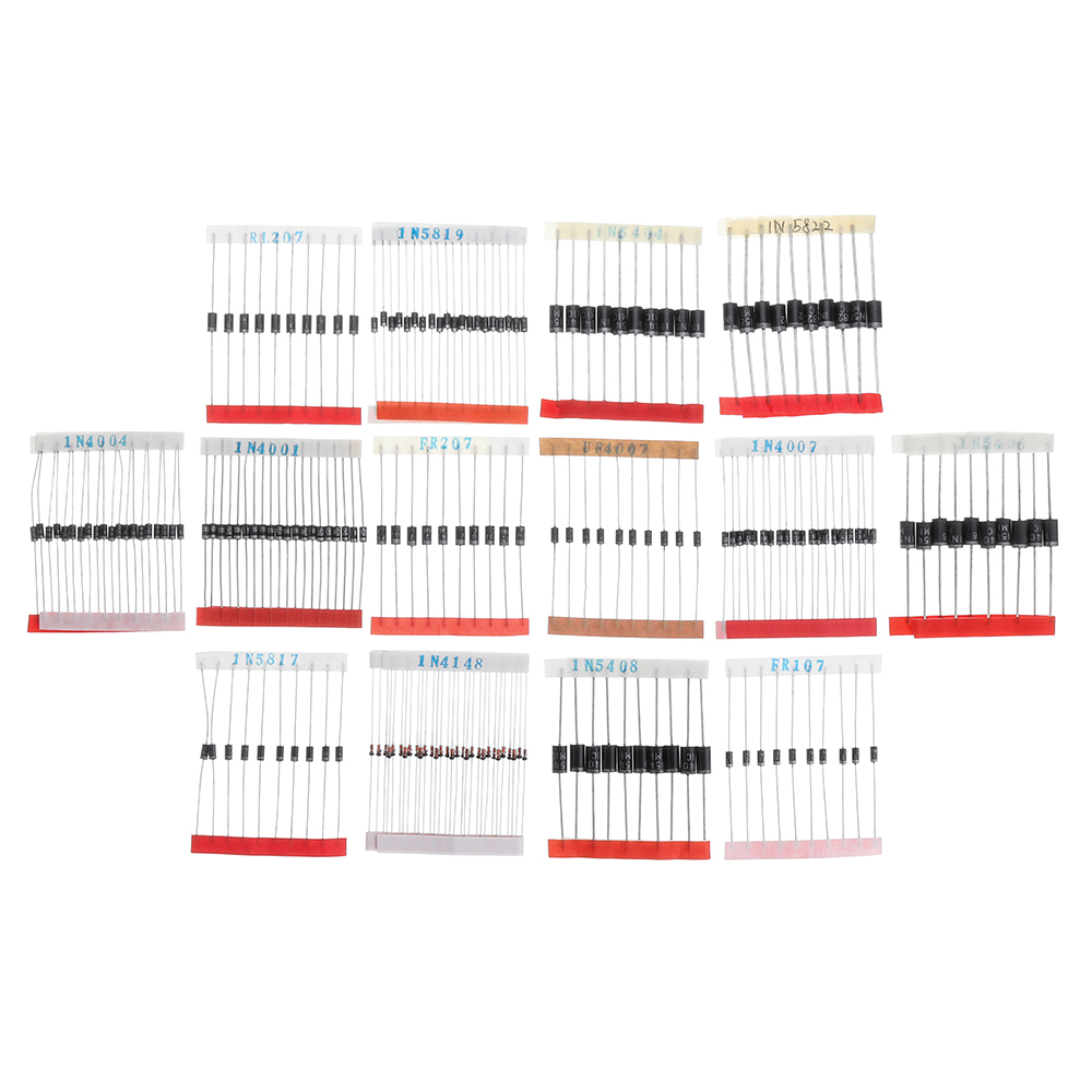 200pcs-Fast-Switching-Schottky-Diode-Assorted-Kit-1N4001-1N4004-1N4007-1N5408-UF4007-FR207-1N5817-1N-1584755-1