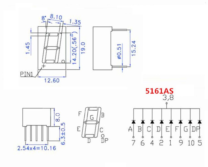 2Pcs-5161AS-056-inch-LED-Digital-Tube-One-digit-Common-Cathode-Bright-Red-Light-1783412-1