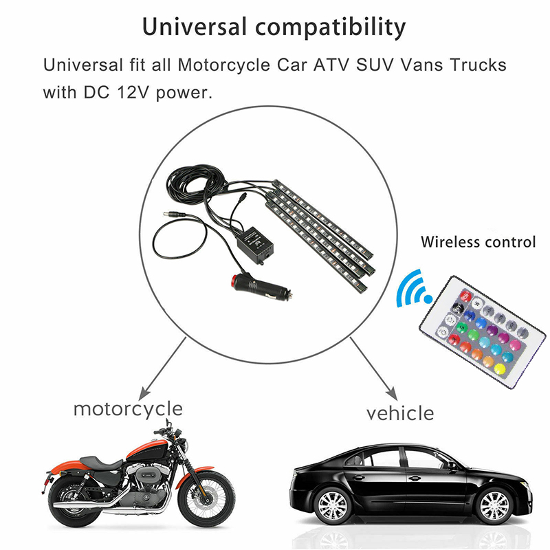 4PCS-9121518-LED-DC12V-10W-RGB-Car-Interior-Strip-Light-USB-Atmosphere-1644396-2