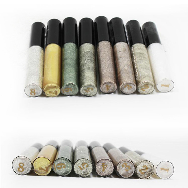 HengFang-Glitter-Waterproof-Eyeliner-Liquid-White-Gold-Metallic-Makeup-Eyes-Liner-Color-Pigment-1173829-5