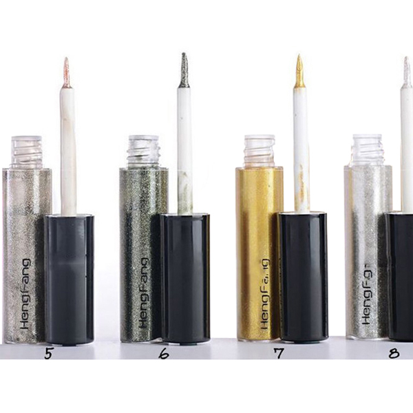 HengFang-Glitter-Waterproof-Eyeliner-Liquid-White-Gold-Metallic-Makeup-Eyes-Liner-Color-Pigment-1173829-9