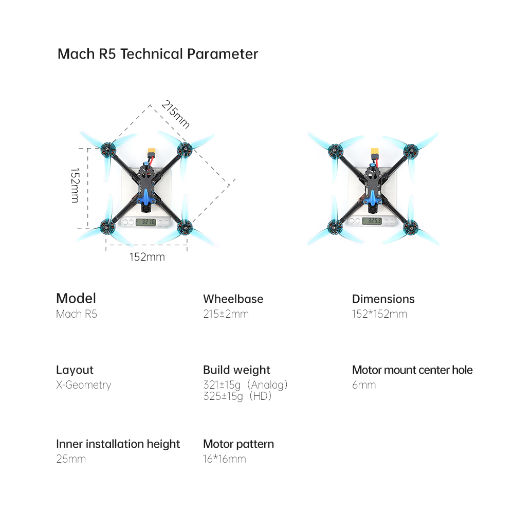 iFlight-Mach-R5-HD-215mm-6S-5-Inch-FPV-Racing-Drone-BNF-w-Beast-F7-AIO-55A-ESC-2506-1850KV-Motor-Cad-1850223-9