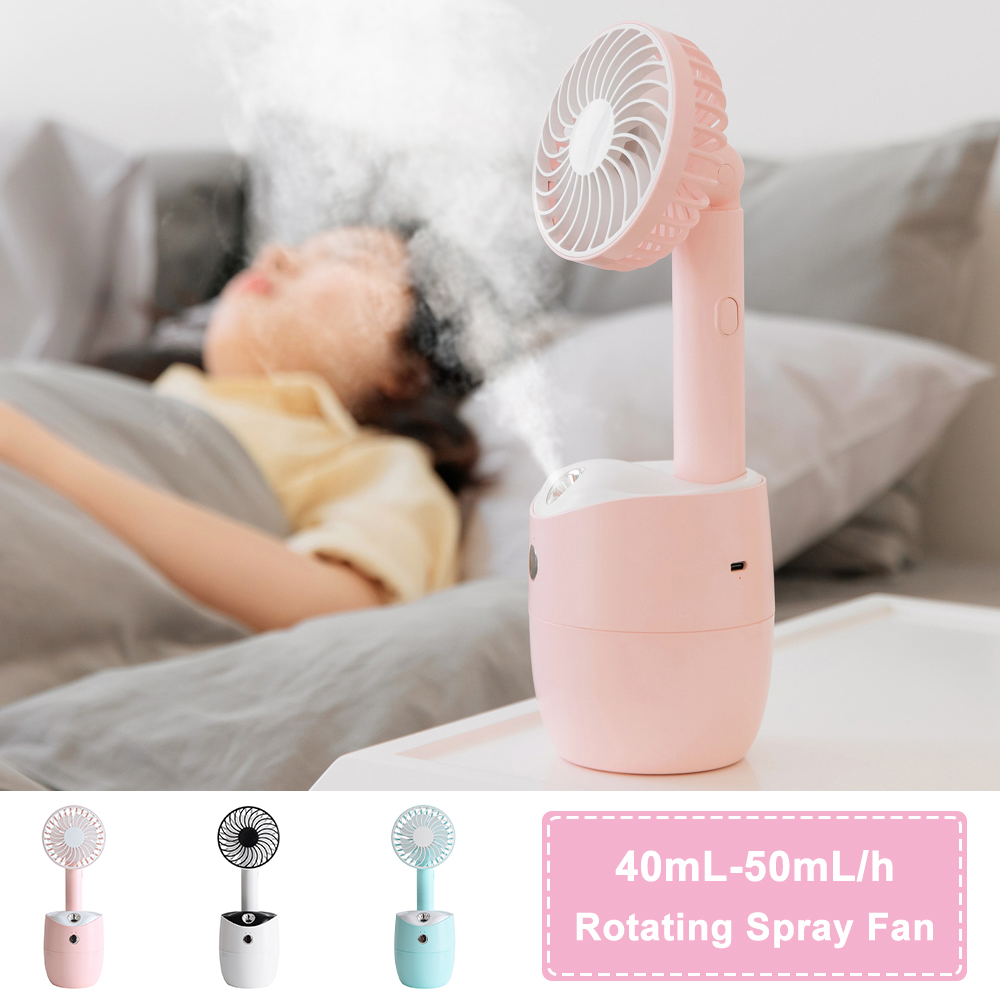 2-In-1-Rotating-Spray-Air-Humidifier-Fan-USB-Charging-3-Gears-White-Pink-Blue-1667731-1