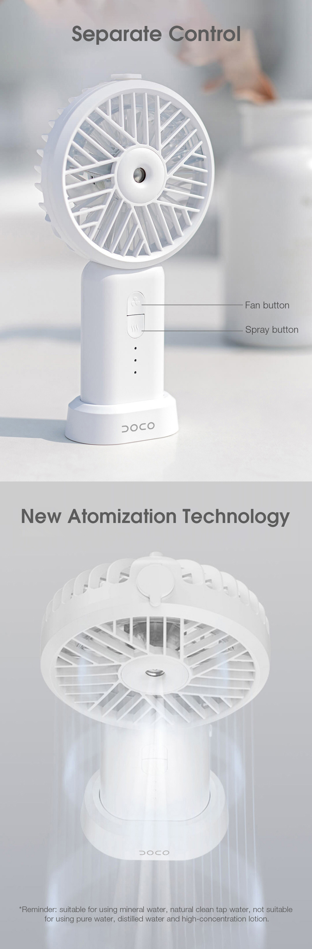 DOCO-HF001-Ultrasonic-Spray-Handheld-Fan-Three-Speeds-Two-Spray-Modes-Desktop-Fan-2000mAh-Long-Batte-1729761-3