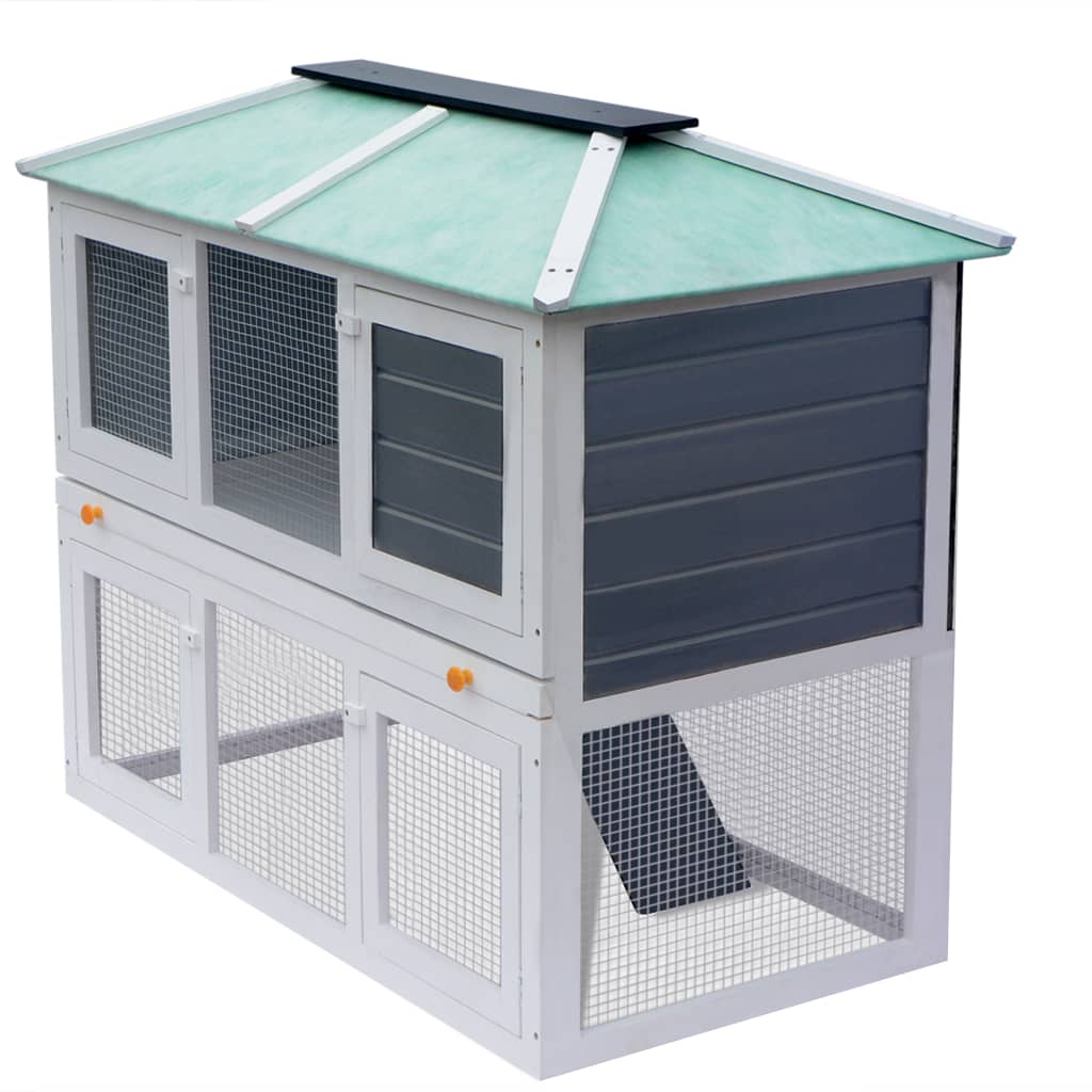 EU-Direct-vidaXL-170344-Outdoor-Animal-Rabbit-Cage-Double-Floor-Wood-130-x-68-x-105-cm-Pet-Cage-Doub-1950522-1