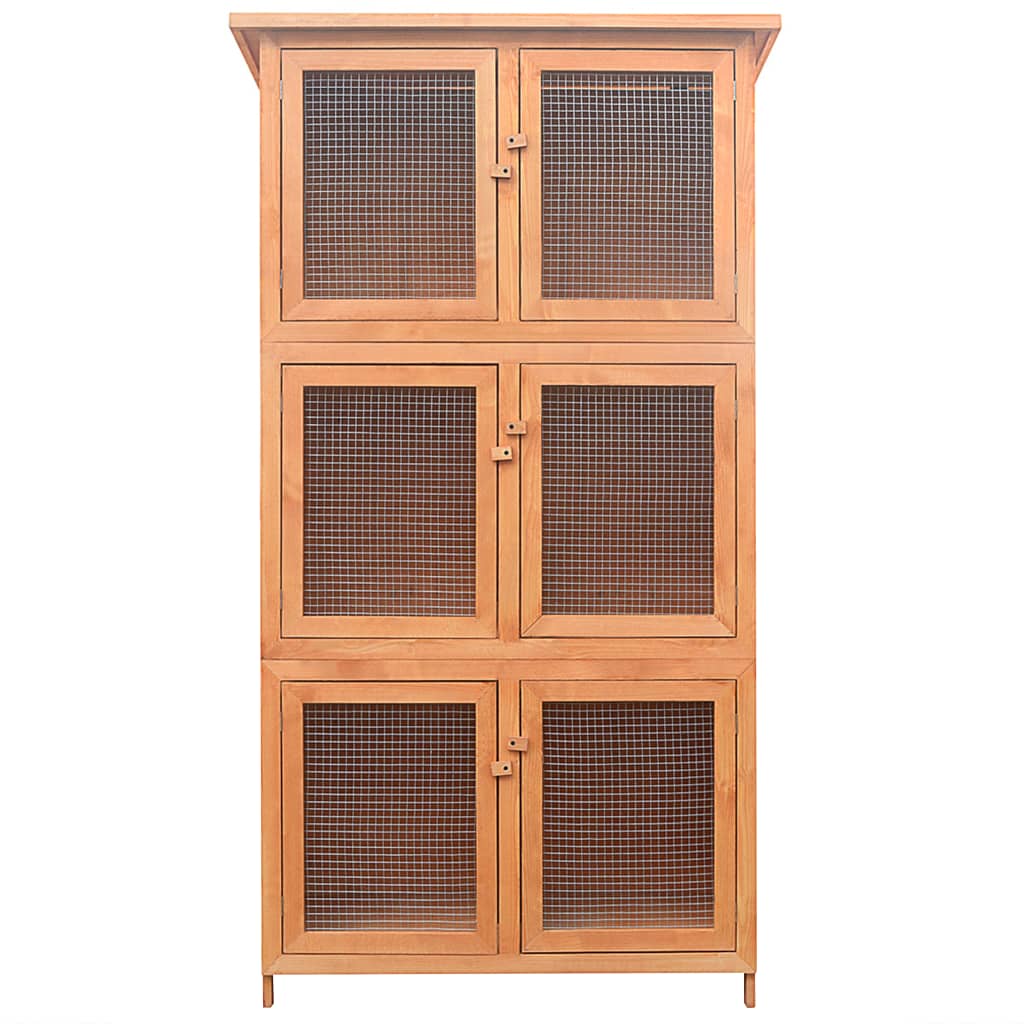 EU-Direct-vidaXL-170347-Outdoor-Animal-Rabbit-Cage-6-Rooms-Wood-Pet-Supplies-Dog-House-Pet-Home-Cat--1952711-5