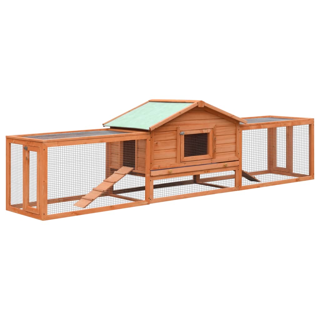 EU-Direct-vidaXL-170642-Outdoor-Rabbit-Hutch-Solid-Pine--Fir-Wood-310x70x87-cm-House-Pet-Supplies-Ra-1950562-1