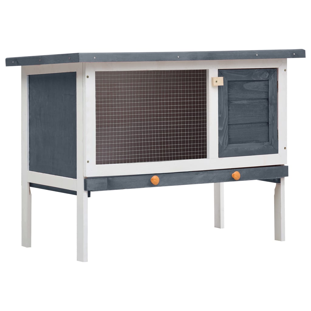 EU-Direct-vidaXL-170828-Outdoor-Rabbit-Hutch-1-Layer-Grey-Wood-Pet-Supplies-Rabbit-House-Pet-Home-Pu-1951339-1