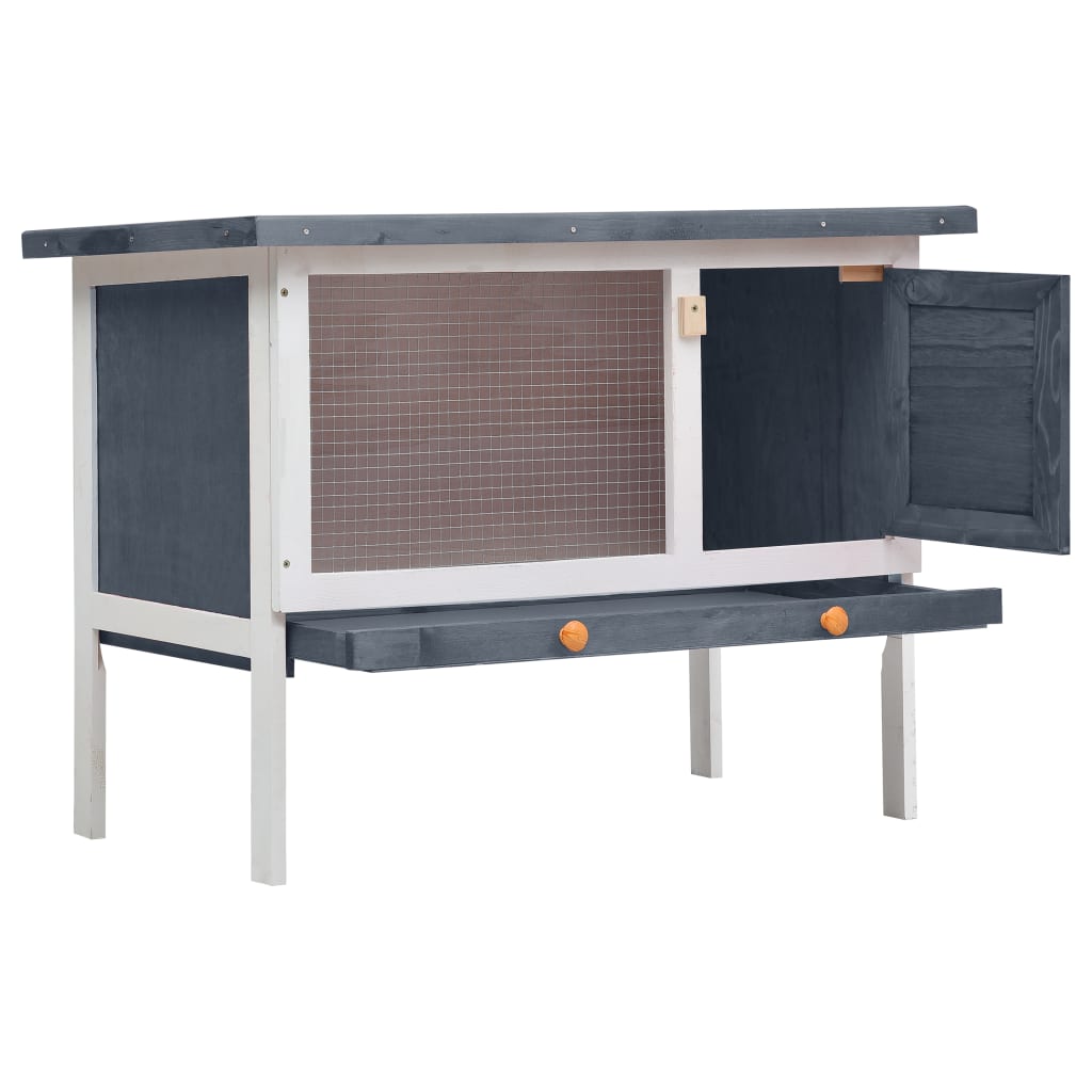 EU-Direct-vidaXL-170828-Outdoor-Rabbit-Hutch-1-Layer-Grey-Wood-Pet-Supplies-Rabbit-House-Pet-Home-Pu-1951339-6