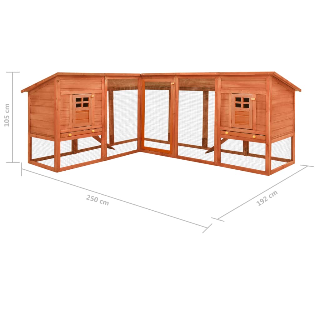 EU-Direct-vidaXL-170872-Outdoor-Rabbit-Hutch-with-Run-Brown-Solid-Fir-Wood-Pet-Supplies-Dog-House-Pe-1953083-9