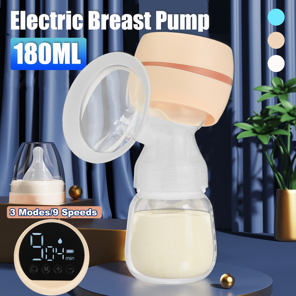 Electric-Breast-Pump-Breast-Massager-Mute-Milk-Feeding-Collector-Portable-Baby-Breastfeeding-Bottle--1960745-9