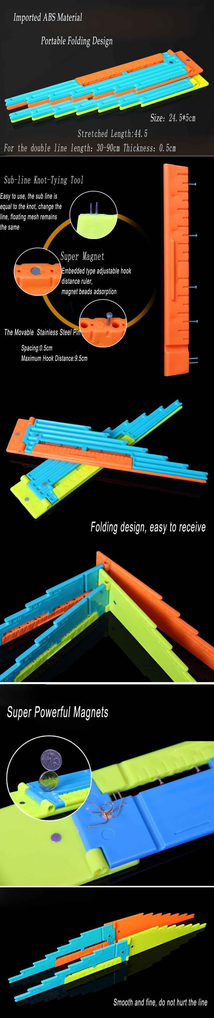 ABS-Fishing-Line-Length-Standard-Ruler-Embedded-Magnets-Sub-line-Knot-Tying-Tool-Line-Board-Hook-1079693-1