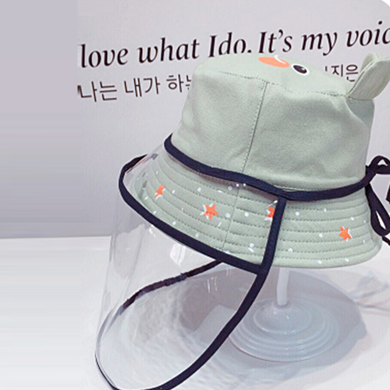 Removable-Anti-spitting-Cute-Kids-Fisherman-Hat-Protective-Mask-Hat-Sunhat-Dustproof-Transparent-Pla-1683366-6