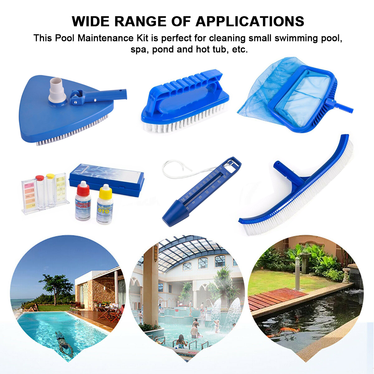 ZANLURE-6PCS-Swimming-Pools-Skimmer-Net-Rubbish-Cleaning-Rake--Wall-Brush--Floating-Thermometer-Pool-1683279-2