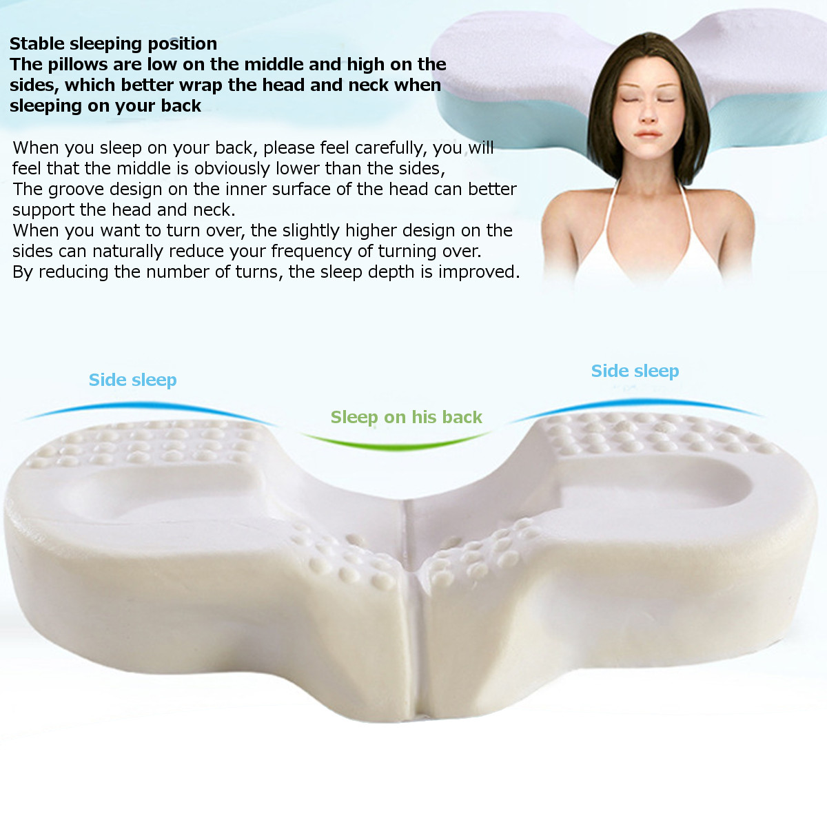 Memory-Pillow-Anti-Wrinkle-Ergonomic-Curved-Foam-Pillows-Outdoor-Fitness-Relaxing-Sleeping-Neck-Cush-1650094-2