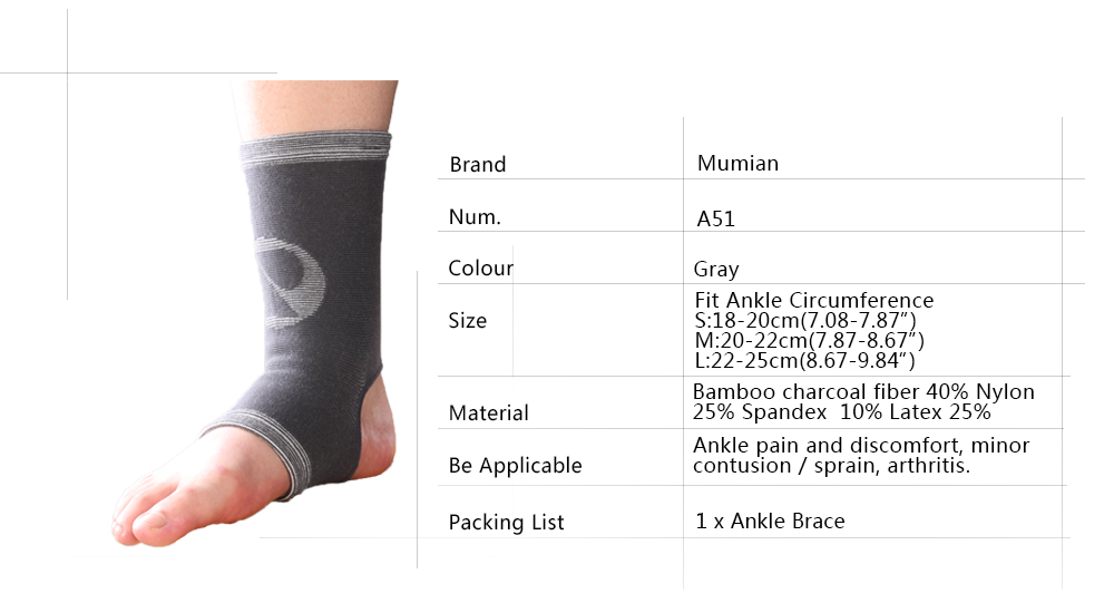 Mumian-A51-Classic-Bamboo-Ankle-Pad-Sports-Ankle-Sleeve-Brace---1PC-1253042-1
