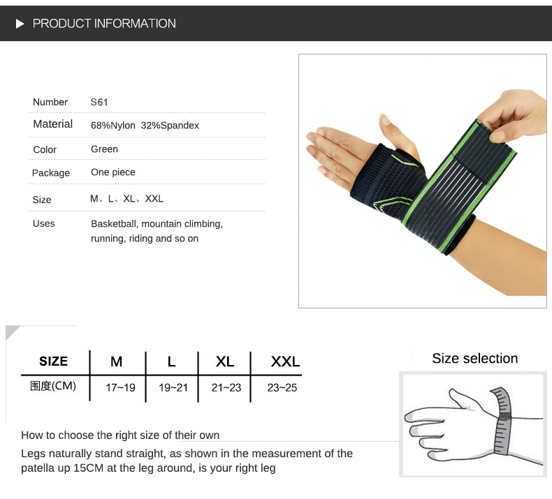 Mumian-S61-1PC-Nylon-Adjustable-Wrist-Support-Outdoor-Cycling-Fitness-Breathable-Sports-Bracer-1441357-1