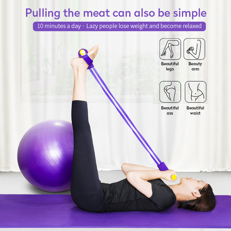 4-Tubes-Fitness-Elastic-Sit-Up-Pull-Rope-With-Pedal-Abdominal-Training-Body-Shaping-Yoga-Resistance--1657158-1