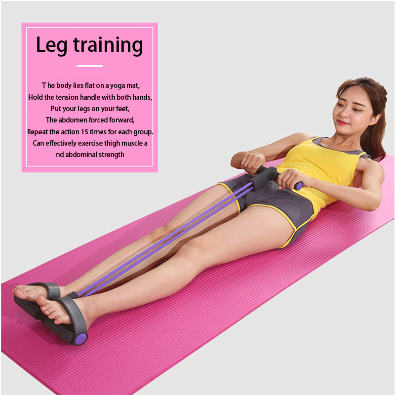 4-Tubes-Fitness-Elastic-Sit-Up-Pull-Rope-With-Pedal-Abdominal-Training-Body-Shaping-Yoga-Resistance--1657158-5