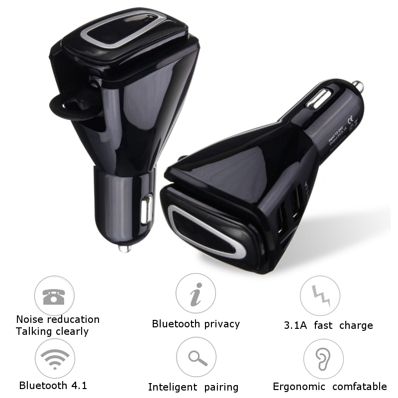 C2-Bluetooth-Car-Kit-Handsfree-Stereo-Headset-Dual-USB-In-ear-Earbud-Earphone-1143849-3